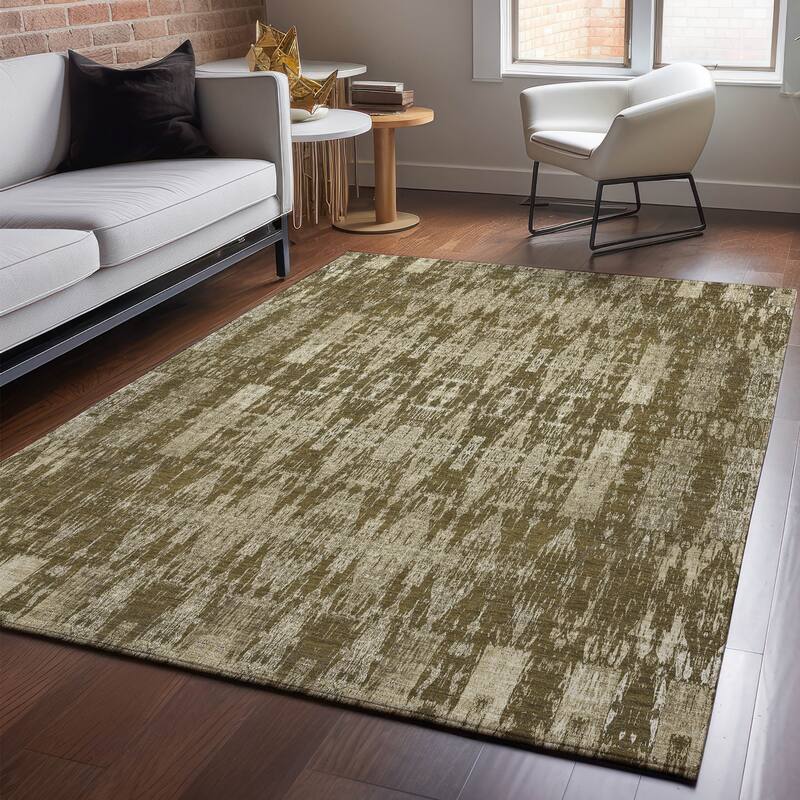 Premium Washable Super Soft Distressed Ombre Mayfield Rug - Chocolate - 10' x 14' - Rectangle