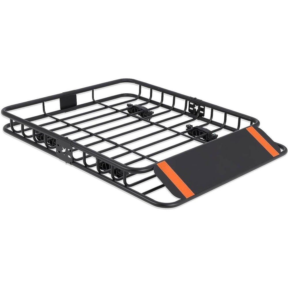 Roof Rack Basket Carrier with Extension Car Top Luggage Holder