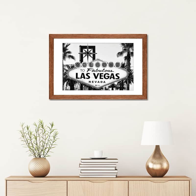 iCanvas "Black Nevada Series - Welcome To Fabulous Las Vegas Nevada" by Philippe Hugonnard PFA
