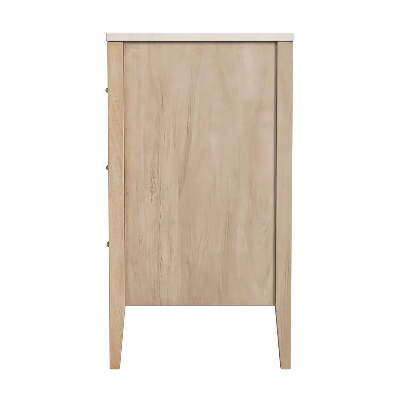 Mayfair Wood and Marble 3-Drawer Chest