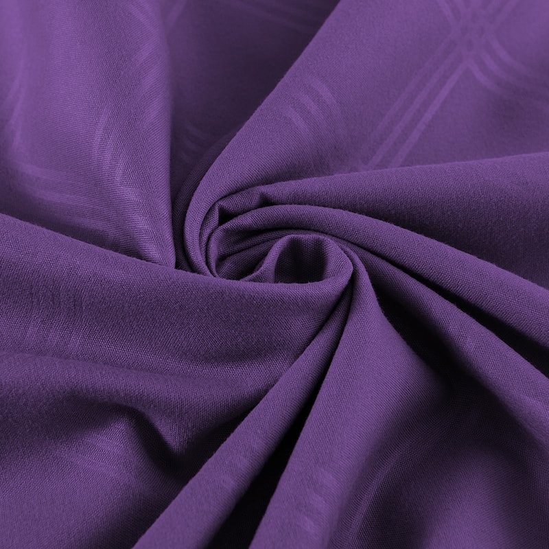 8/10 Piece Purple Plaid Comforter Set