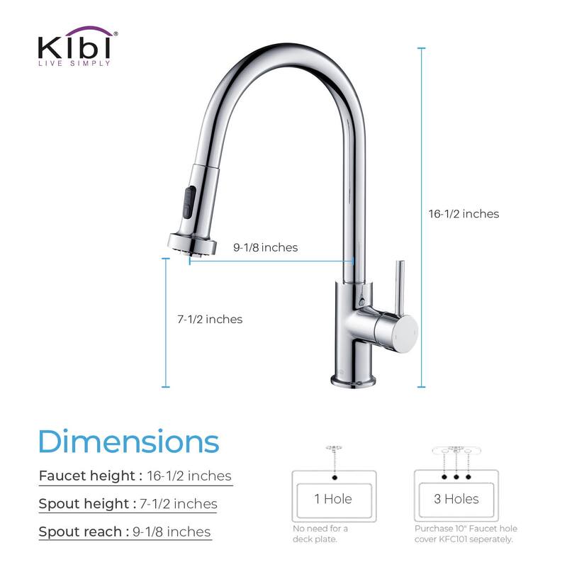 Lead Free Solid Brass Single Level Pull Down Kitchen Faucet with Sprayer