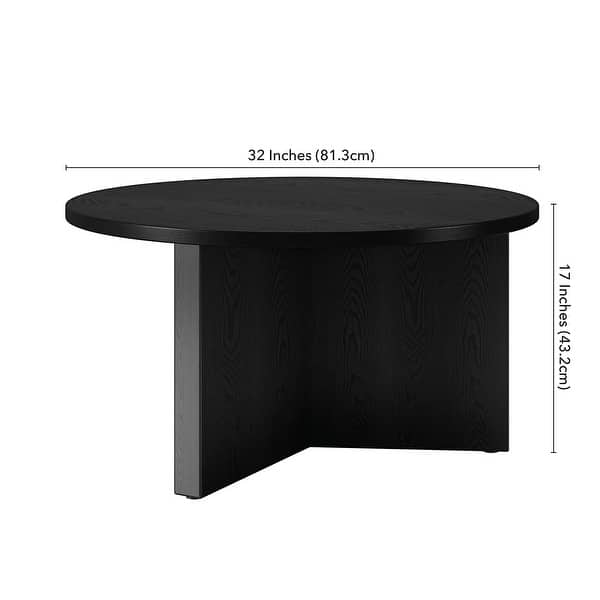 dimension image slide 2 of 5, Anders 32" Wide Round Coffee Table