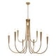 preview thumbnail 15 of 14, Mid-Century Modern Gold 9-Light 41.3 IN Chandelier Classic Candle Light for Living Dining Room - D41.3" x H40.1"