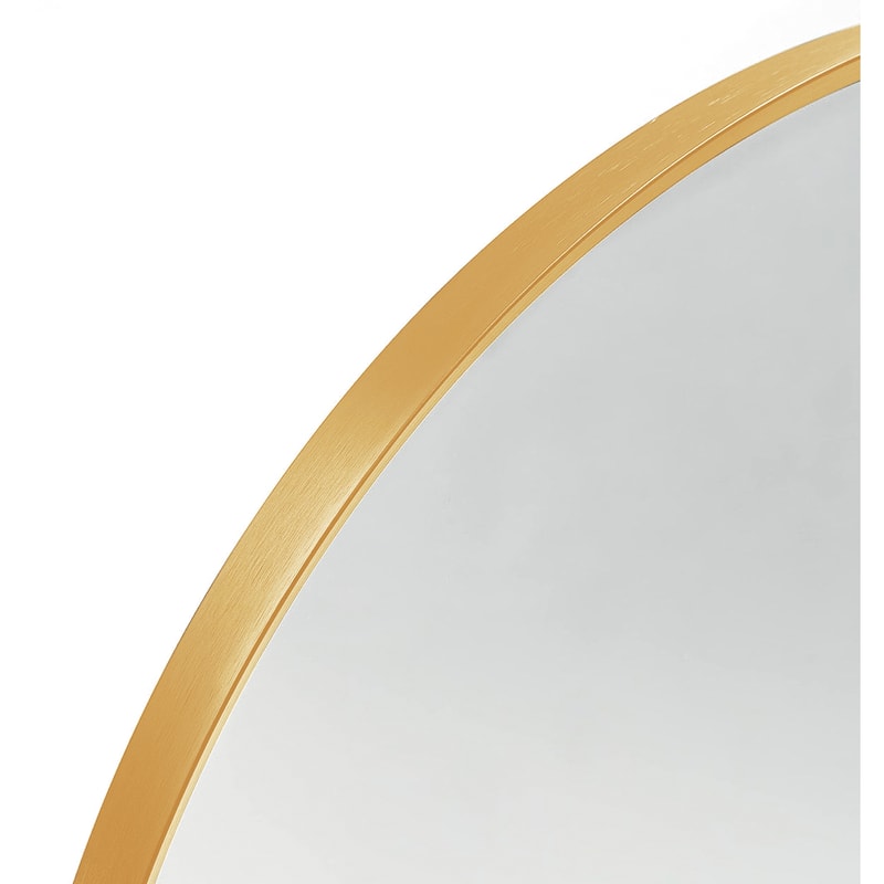 20x30 Inch Metal Framed Arched Bathrrom Mirror For Wall