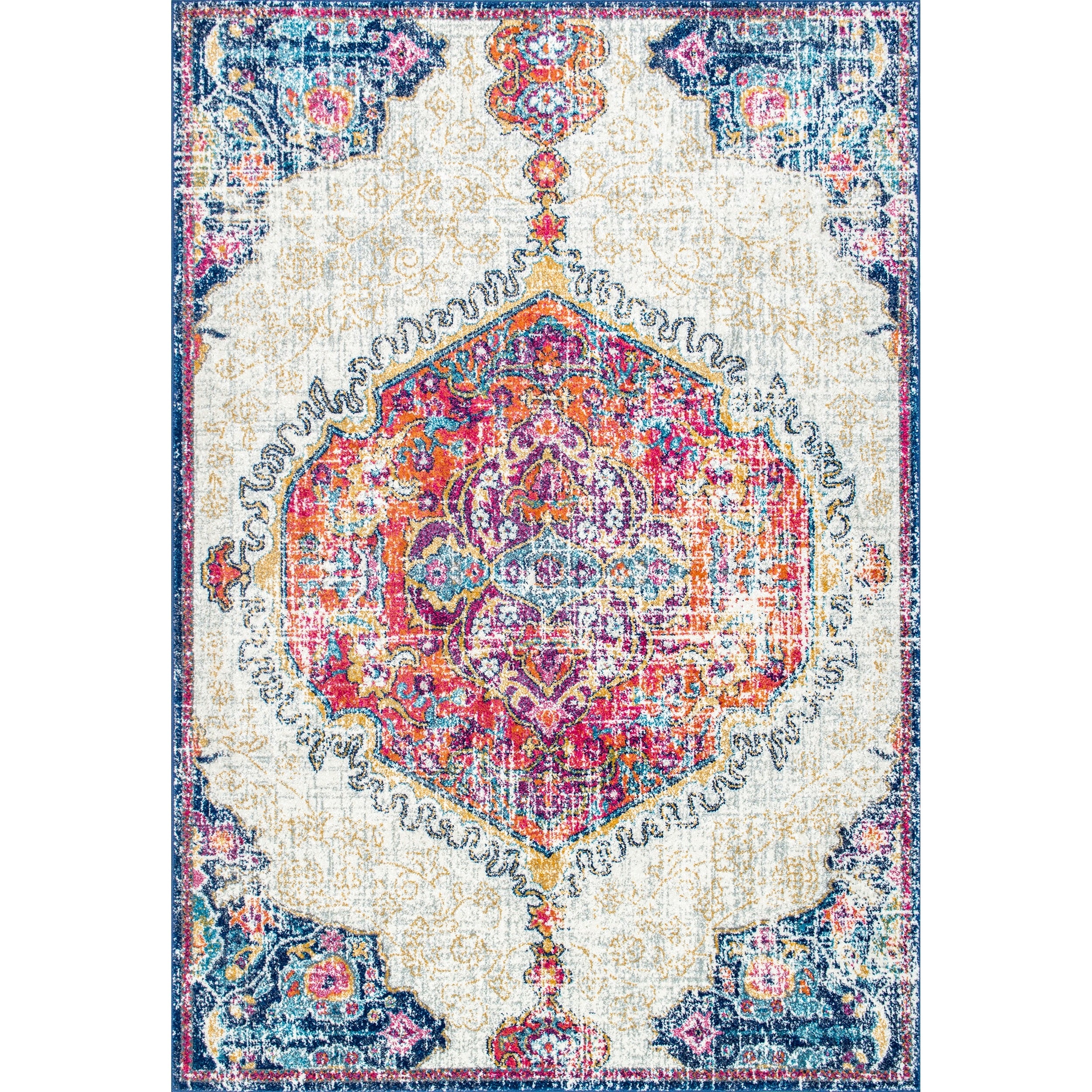 5' x 7' 5 Multi nuLOOM Yasmin Medallion Boho Area Rug 5' x 7' 5 Multi nuLOOM Yasmin Medallion Boho Area Rug