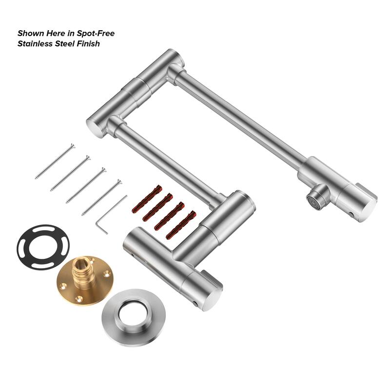 Kraus KPF-5003 Bolden 4 GPM Wall Mounted Single Hole Pot Filler