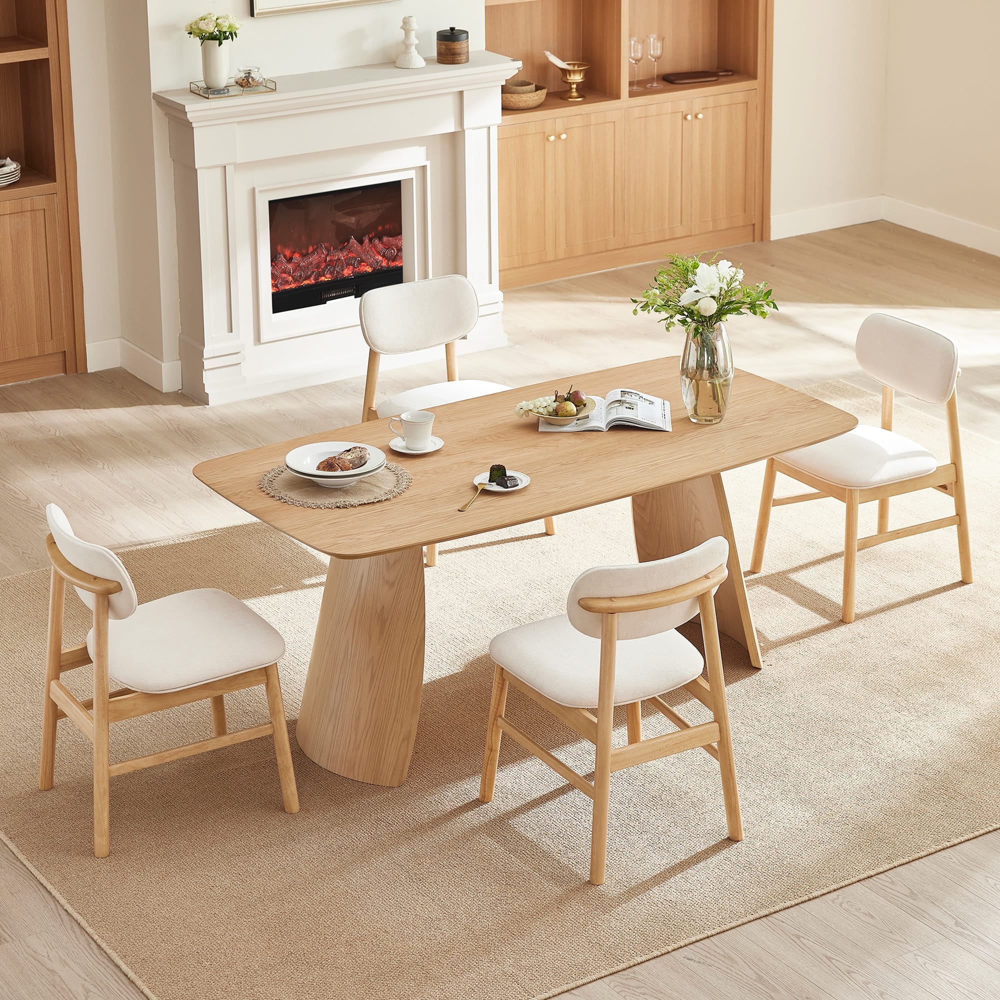 Option Cream-Natural Wood