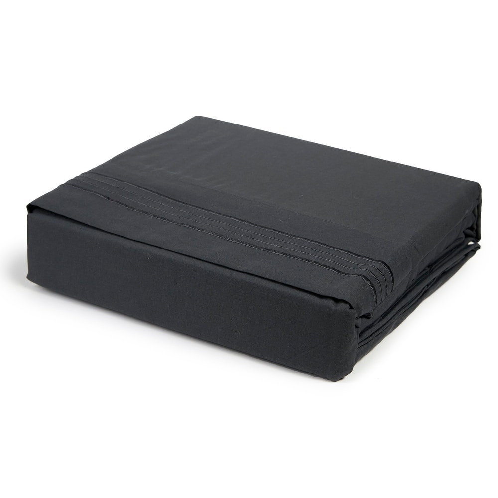 Authentic Hotel and Spa 1800 TC Brushed Microfiber Sheet Set with 4 Line Embroidery