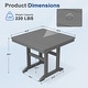 preview thumbnail 23 of 24, HDPE 35.8''L Square Dining Table with 1.7''D Bulit-in Umbrella Hole