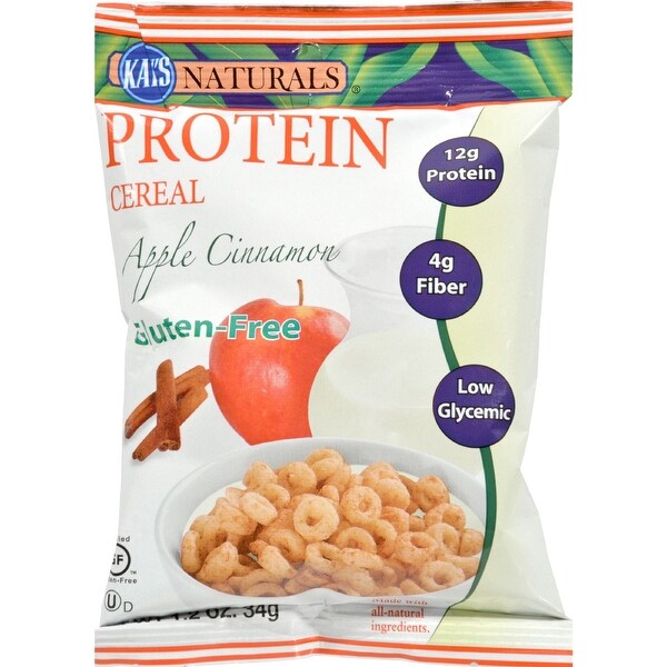 Kay's Naturals Protein Cereal Gluten Free Apple Cinnamon - 1.2 oz - Case of 6