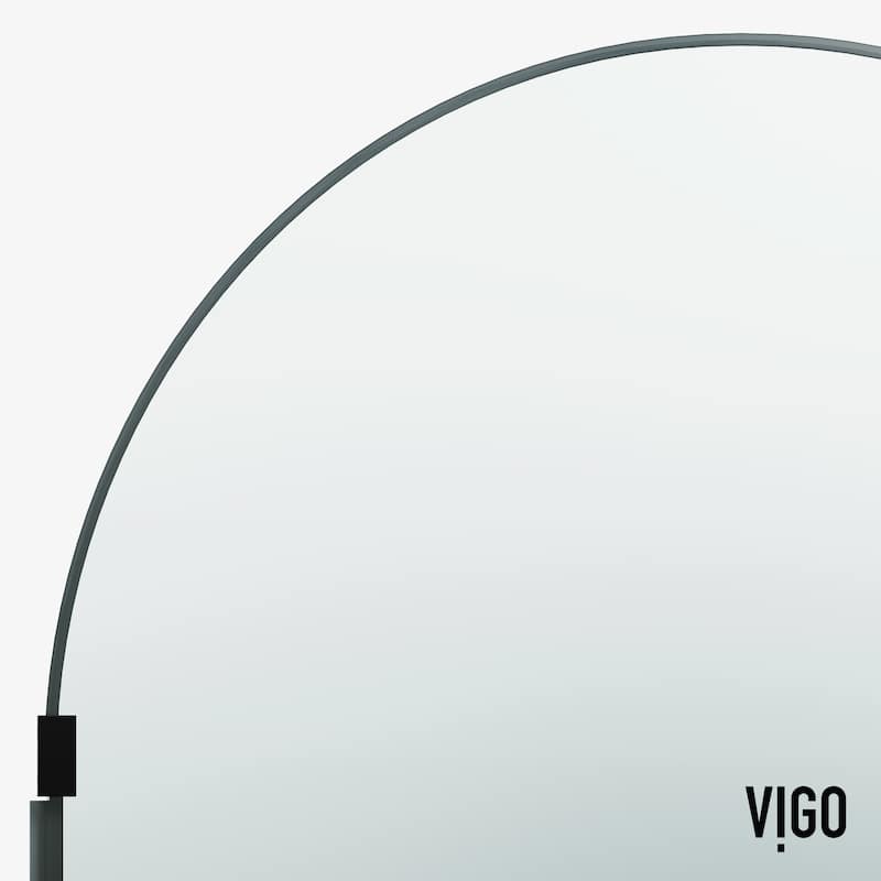 VIGO Arden 34" W x 78" H Frameless Fixed Shower Screen