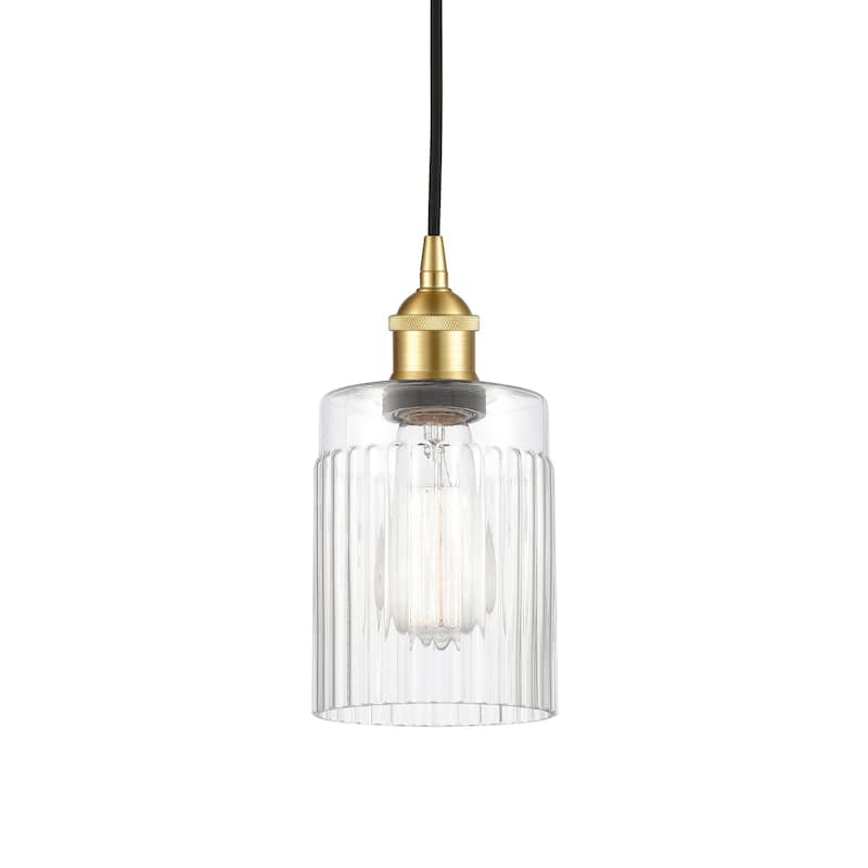Innovations Lighting 616-1P-10-5 Hadley Pendant Hadley 5" Wide Mini - Satin Gold / Clear