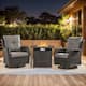 Option Brown Wicker Gray Cushion