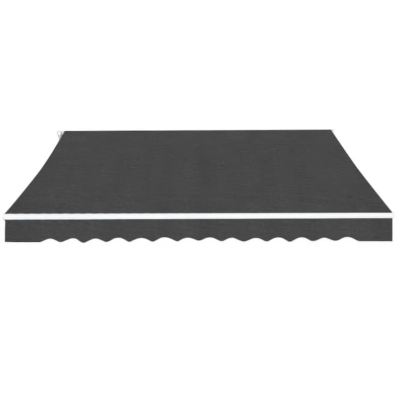 vidaXL Folding Awning Manual Operated 157.5" Blue/White - 157.5" x 118.1"