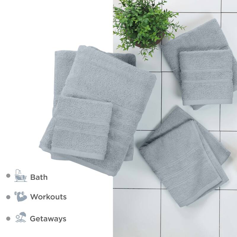 Martex Ultimate Performance Cotton Low-Lint Soft Absorbent Towel Set