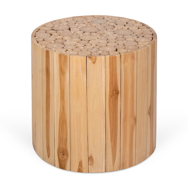 Grace Round Teak Accent Table by East at Main