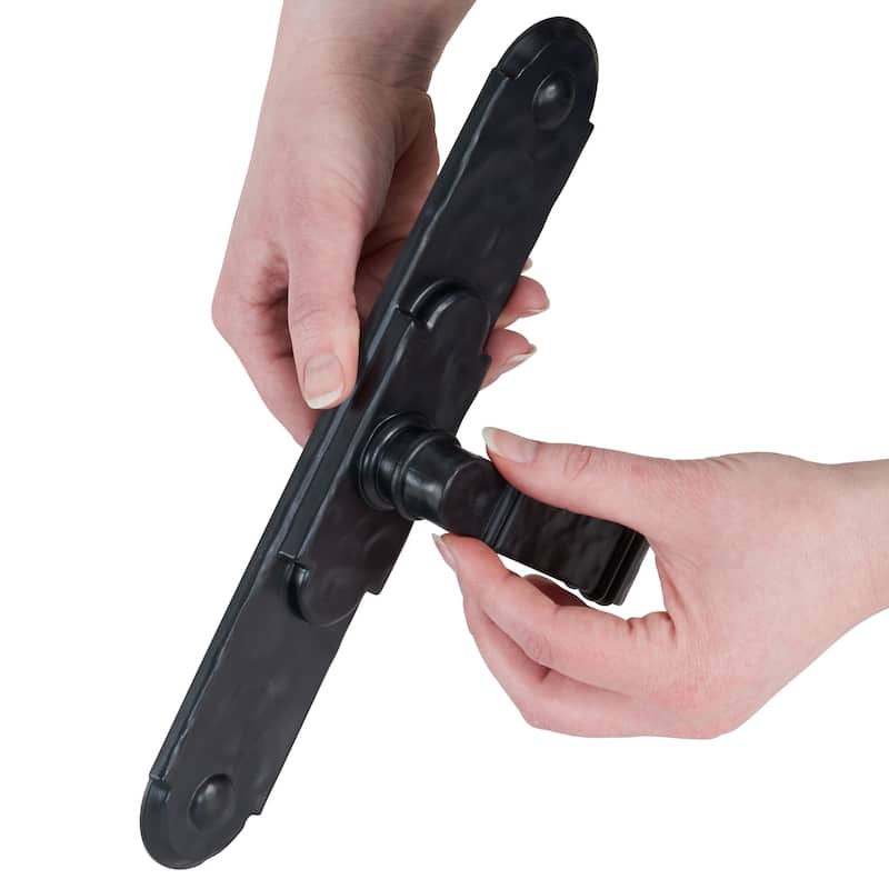Household Essentials Premium Carriage House Magnetic Garage Door Hinges with Lever, Black