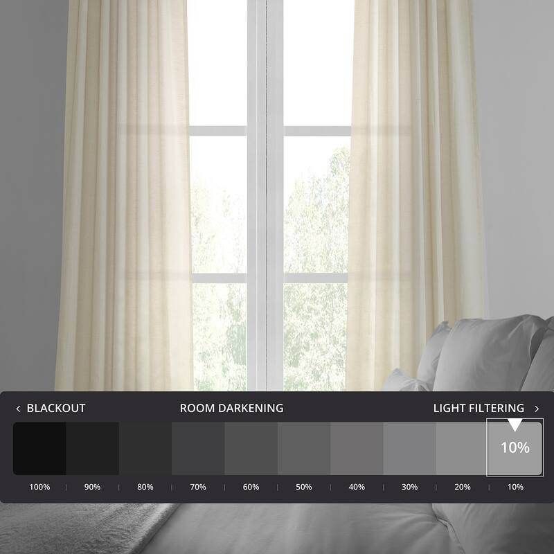 Exclusive Fabrics Signature French Linen Sheer Curtain (1 Panel)