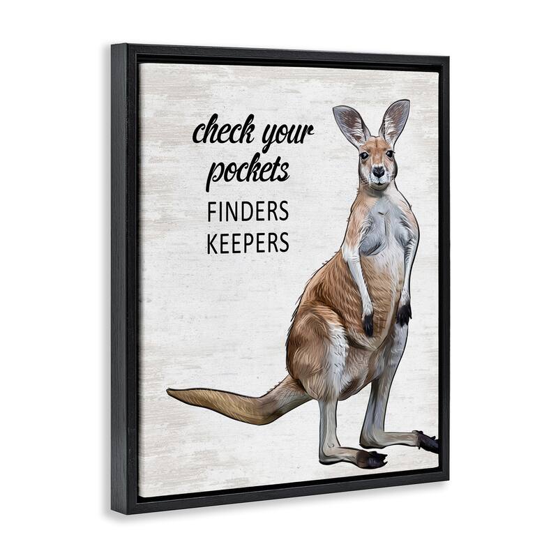 Stupell Check Pockets Laundry Rule Framed Floater Canvas Wall Art Design By Lettered and Lined