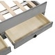 preview thumbnail 43 of 55, Versatility Upholstered Kids Bed with Trundle and 3 Drawers, Embedded LED Lights, Rabbit-Shaped Headboard, No Box Spring Needed