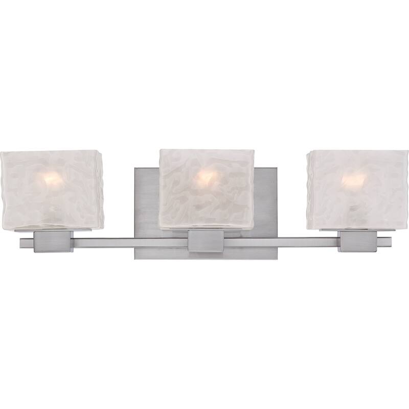 James Allan Starr 3 Light 24" Wide Reversible Bathroom Vanity Light - Brushed Nickel