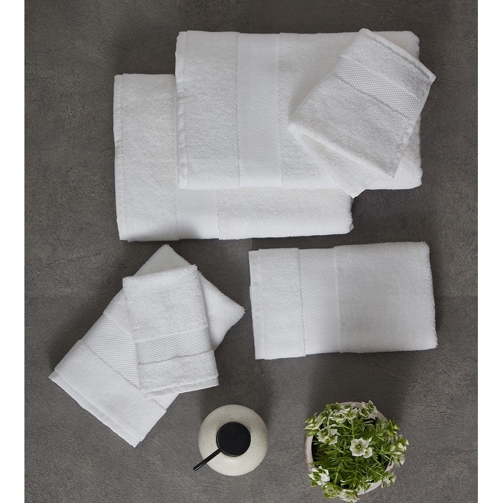 Fabstyles Diamond Turkish towel set of 6 (2 Hand, 2 Face 2 Bath towel)