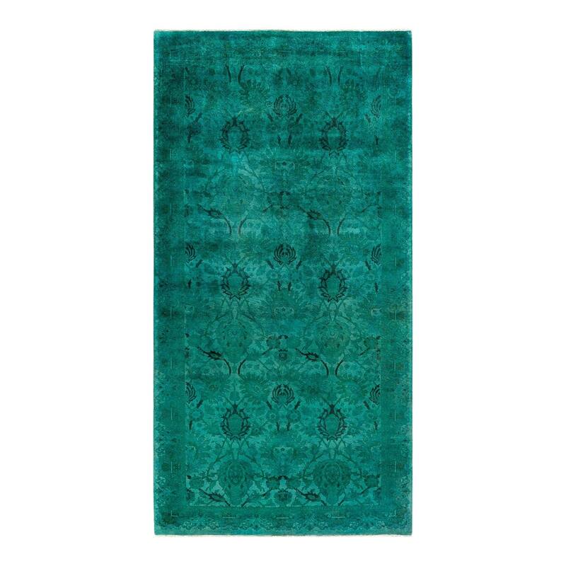 Contemporary Overdyed Wool Hand Knotted Area Rug - 6' 1" x 11' 8"