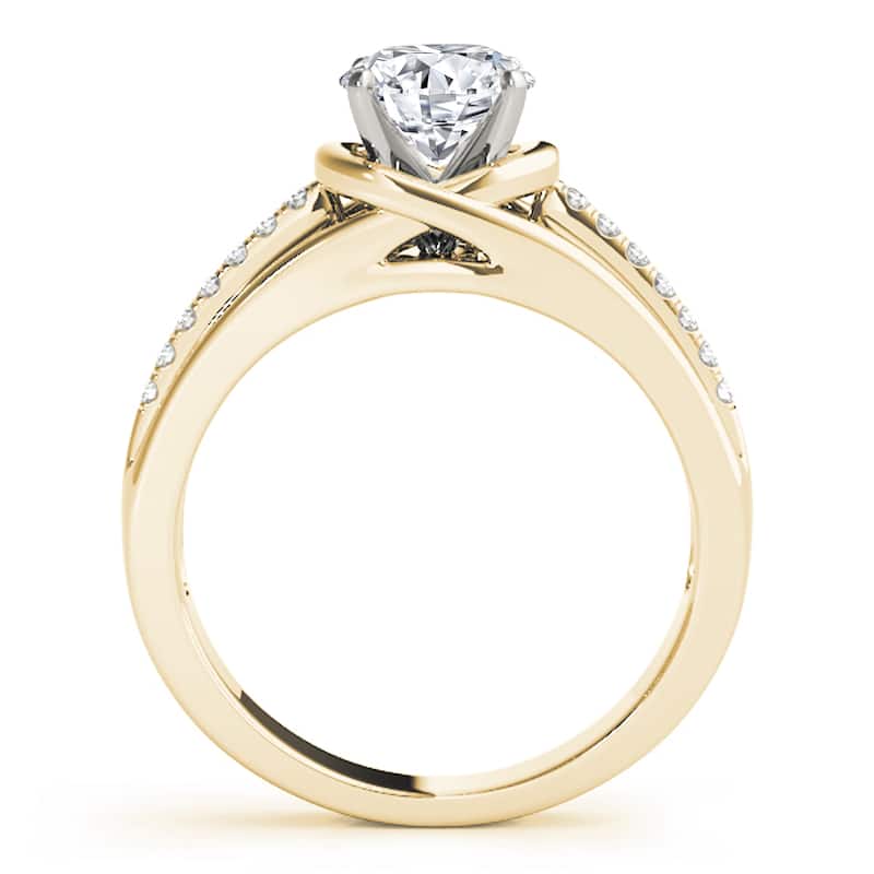 Auriya 14k Yellow Gold Lab Grown Round Diamond Engagement Ring 0.50 to 5.00 ct. tw. (F-G VS)