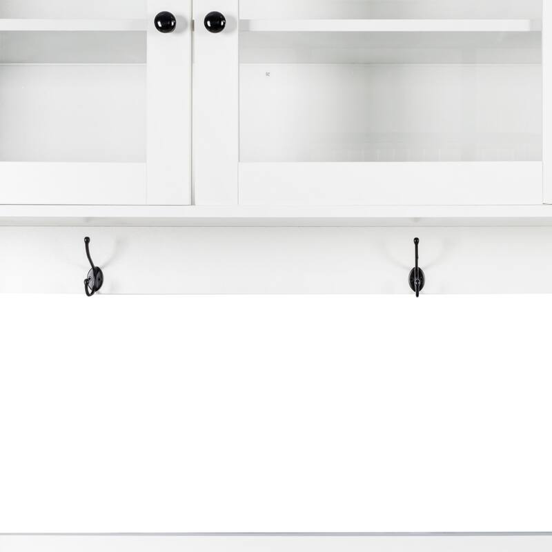 Freestanding Kitchen Pantry Kitchen Hutch Cabinet with Doors and Drawers