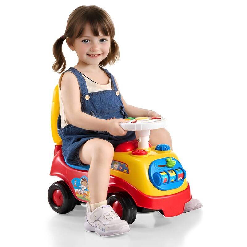 Ride On Push Car for Toddlers Ages 1-3 with Music and Storage - 20.08 x 9.84 x 17.72 in