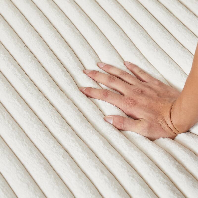 Oversized Modular Sectional Lounge Chaise, Corduroy Upholstered Boneless Sleeper Sofa, Reclining Loveseat Chair with 4 Pillows