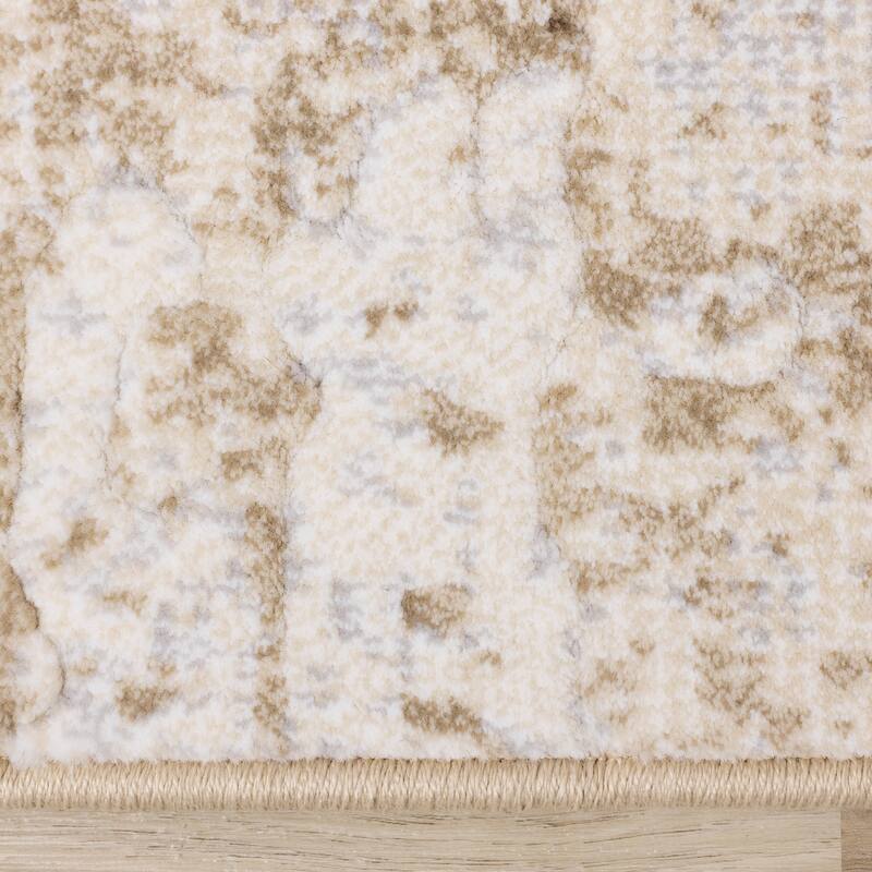 Isabelle Collection - Beige/Cream/Brown Distressed Rug