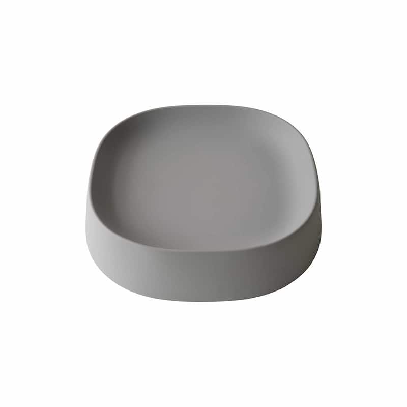 Pebble Modern Plant Caddy with Hidden Wheels - Small - Ash