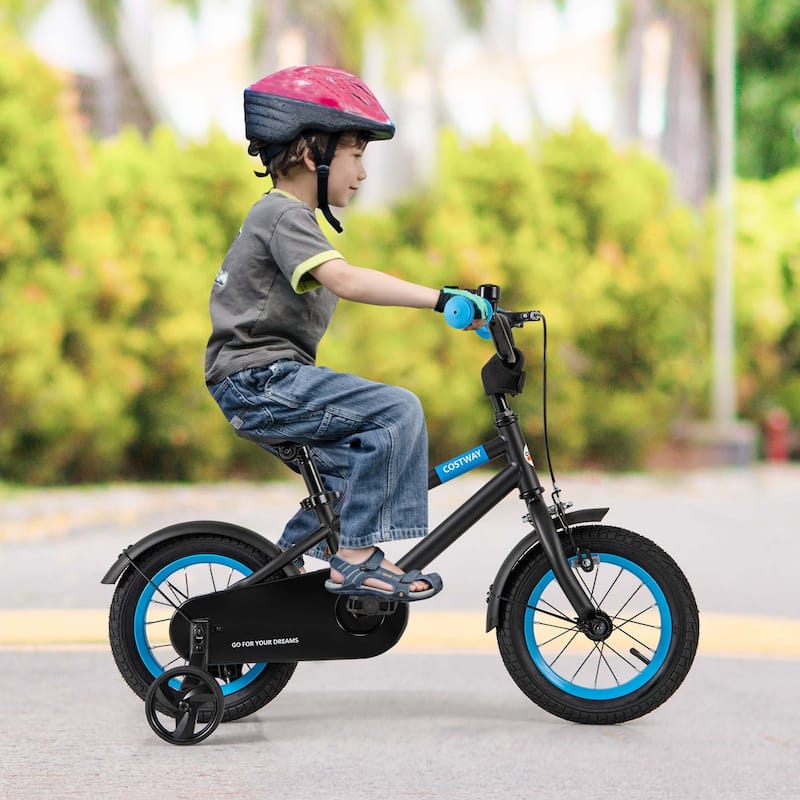 Costway 12" Kids Bike with Adjustable Saddle Handlebar Removable - See Details