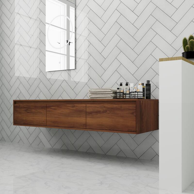 ARTCHIRLY 30/60 Inch Bathroom Vanity with Sink, Floating Bathroom Vanity With Soft Close Drawer