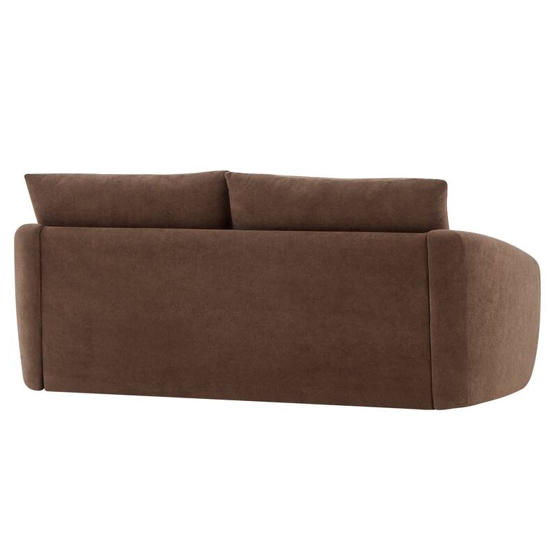 Christopher Knight Home - Curved 75" Boucle Upholstered Sofa with Solid Wood Frame