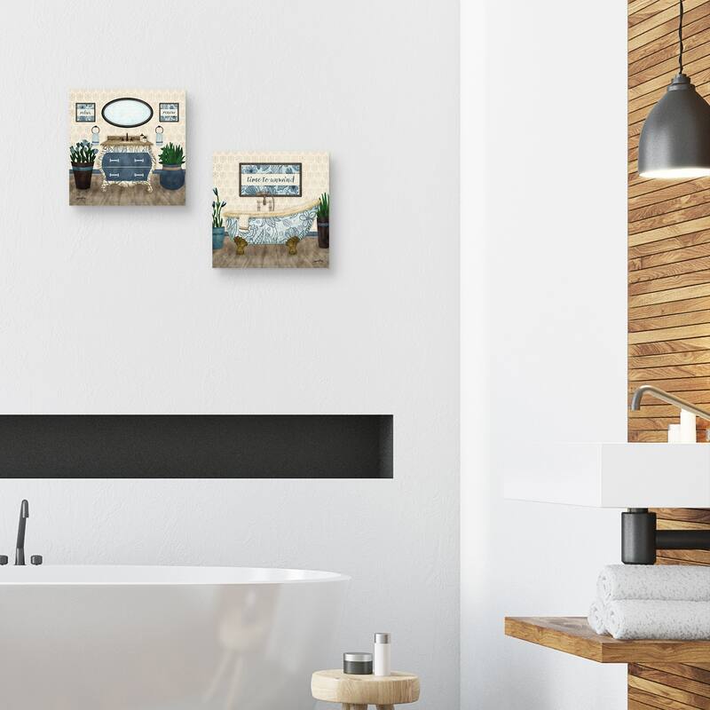 Time to Unwind I, Time to Unwind II by Noonday Design Canvas Art Prints