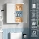 preview thumbnail 49 of 54, Futzca Bathroom Cabinet Wall Mounted, Storage Cabinet with Doors and Shelves