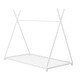 preview thumbnail 8 of 9, Twin House Platform Bed with Triangle Structure and Safety Rails, White