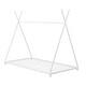 preview thumbnail 31 of 32, Twin Size Metal House Bed with Triangle Structure, Low Platform for Kids