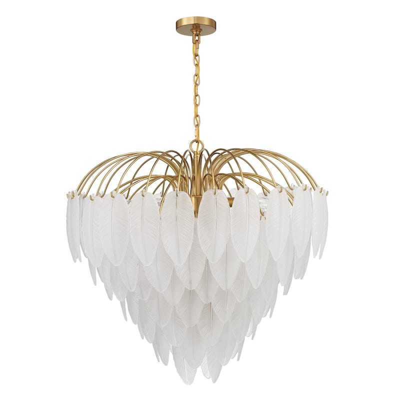 Boa 9-Light Chandelier in Warm Brass by Breegan Jane - Warm Brass