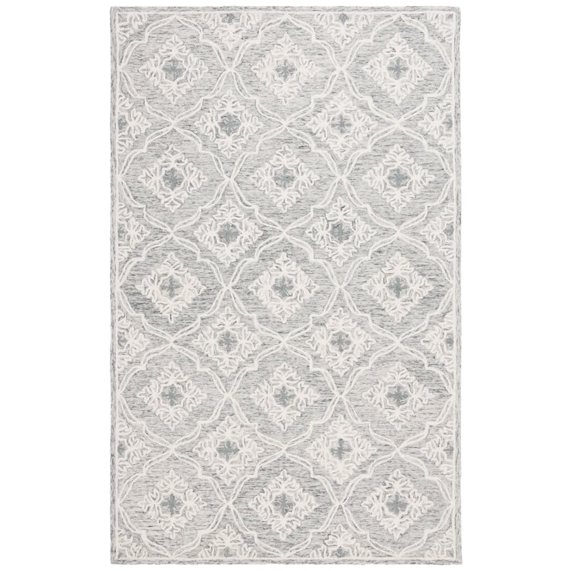 Lauren Ralph Lauren Handmade Nadya Casual Wool Rug - 8' x 10' - Light Grey/Ivory