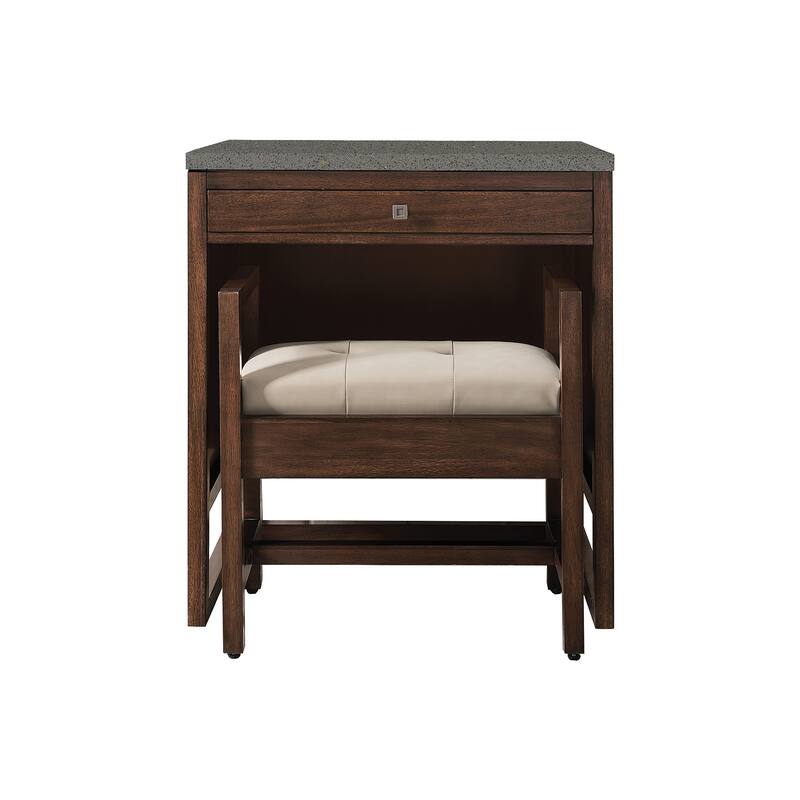Athens 30" Countertop Unit (makeup counter), Mid-Century Acacia - 30 x 15 x 33.3 - DiscoGEX