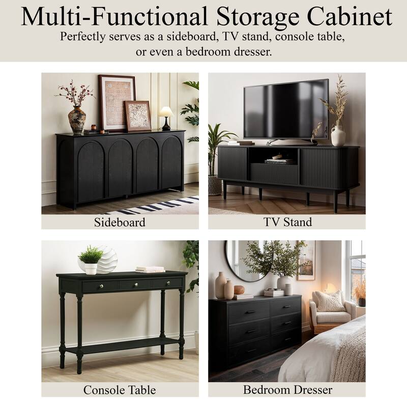 CraftPorch Modern Wooden TV Stand Console