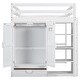 preview thumbnail 12 of 13, White Full Size Solid Wood Loft Bed with Built-in Wardrobe, Desk, Storage Shelves and Drawers