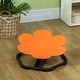 preview thumbnail 9 of 7, Qaba Sensory Spinning Chair, Flower Shaped for Autism, Kids, Toddlers, Training Body Balance & Coordination, Orange