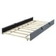 preview thumbnail 11 of 9, Twin Size Velvet Platform Bed with Pull-out Cord Twin Size Trundle, Upholstered Bed with Wooden Support Legs, Grey