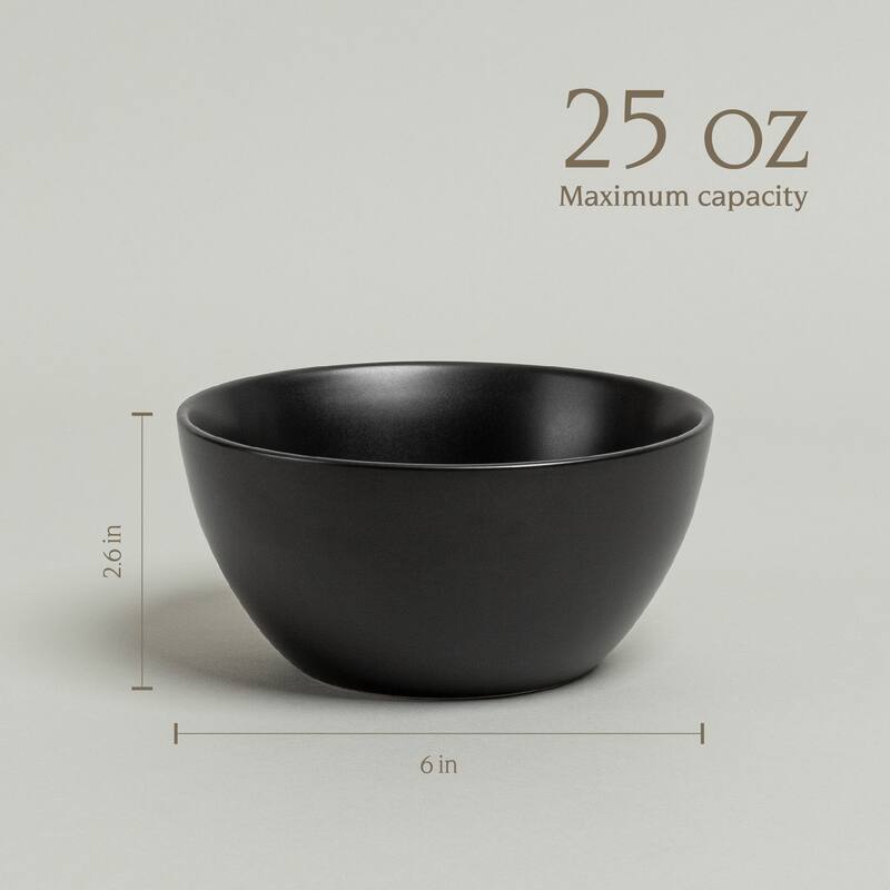over&back Coupe 25oz Semi-Matte Stoneware Cereal Bowls