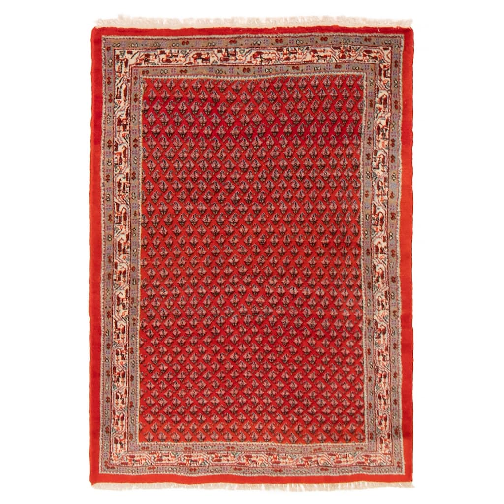 ECARPETGALLERY Hand-knotted Royal Sarough Red Wool Rug - 3'3 x 4'11